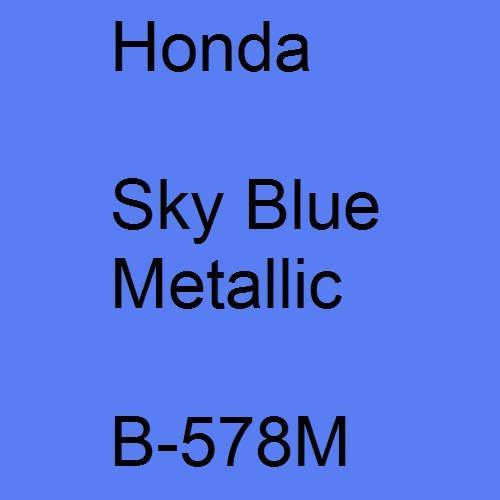 Honda, Sky Blue Metallic, B-578M.